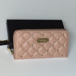 Bebe Quilted Zip Around Wallet